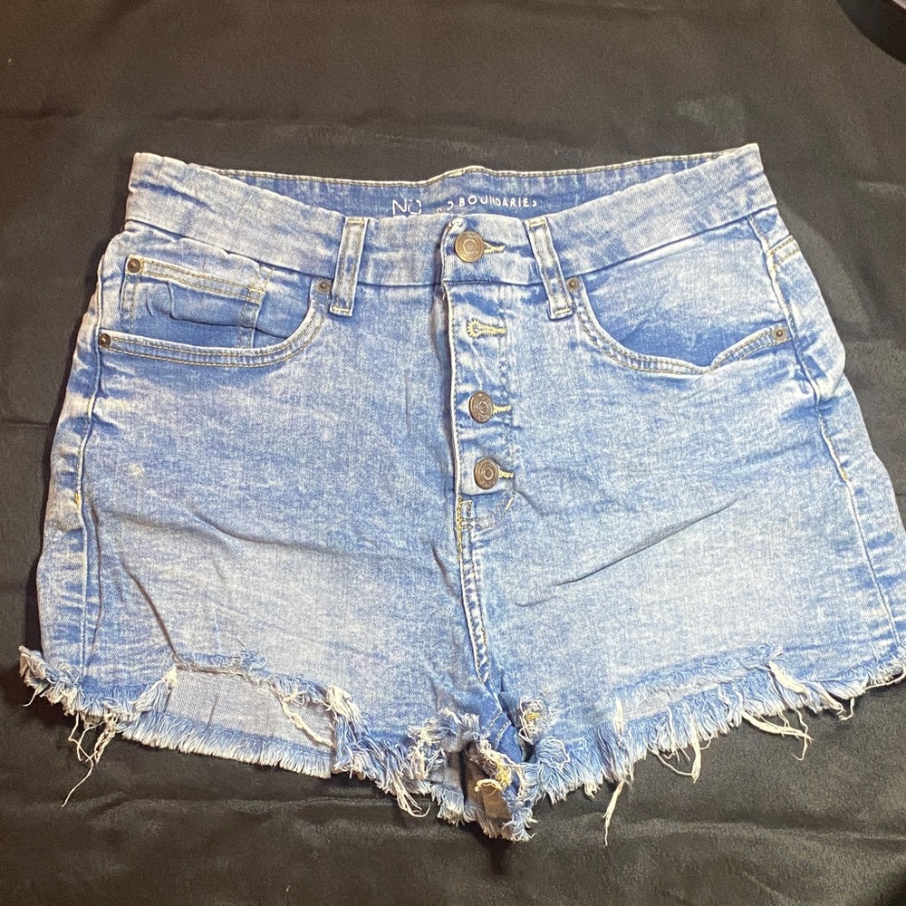 No Boundaries Acid Wash Jean Shorts